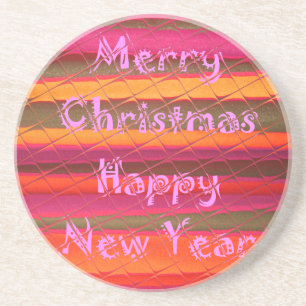 Merry Christmas Happy New Year Collection Coaster