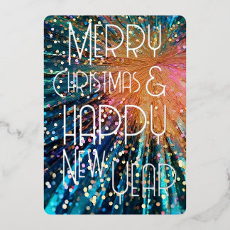 Merry Christmas Happy New Year Confetti Explosion