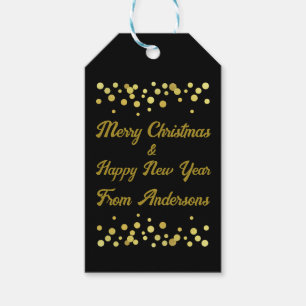 Merry Christmas & Happy New Year Custom Gift Tags