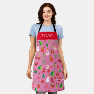 Merry Christmas & Happy New Year! Cute XMAS Snow Apron