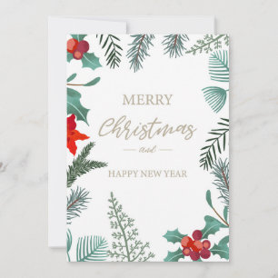 Merry Christmas & Happy New Year Holiday Card