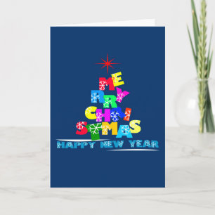 Merry Christmas Happy New Year Holiday Card