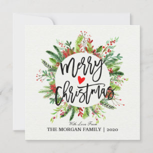 Merry Christmas & Happy New Year Holiday Greetings Card