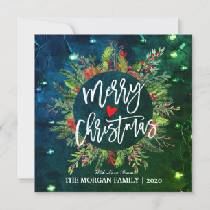 Merry Christmas & Happy New Year Holiday Greetings Card