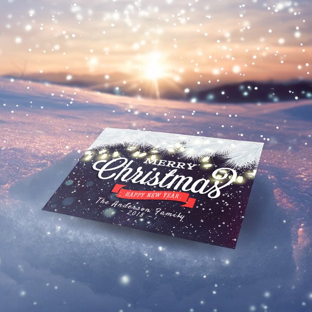 Merry Christmas & Happy New Year Holiday Greetings Postcard (Creator Uploaded)