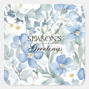 Merry Christmas Happy New Year Holiday Season Square Sticker