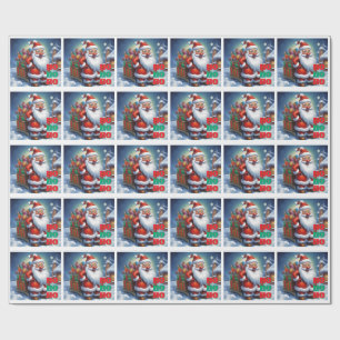 Merry Christmas Happy New Year Holiday Season Wrapping Paper
