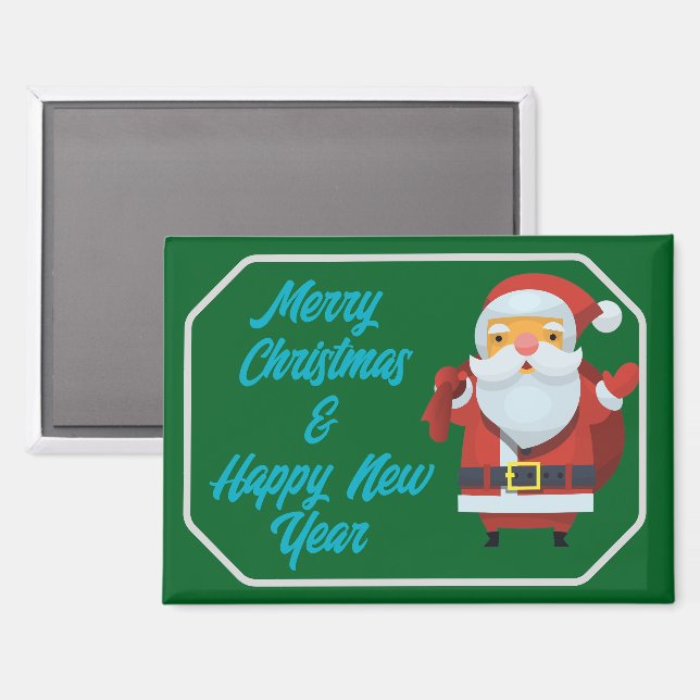 Merry Christmas & Happy New Year Magnet (Front/Back)