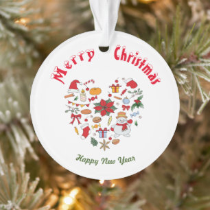 Merry christmas Happy New Year Ornament