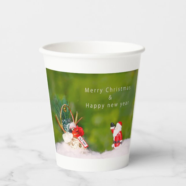 Merry Christmas & Happy New Year Paper Cups (Front)