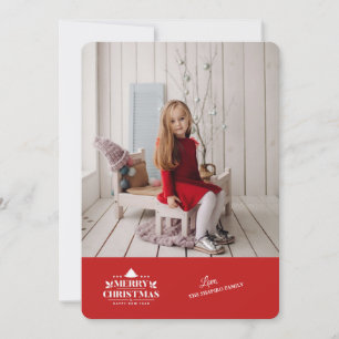 Merry Christmas Happy New Year Photo Greeting Card