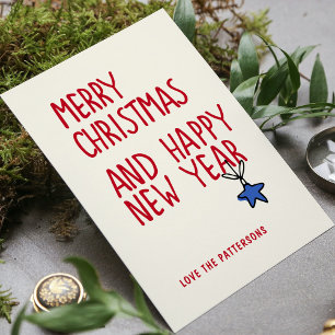 Merry Christmas Happy New Year Photo Holiday Card
