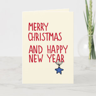 Merry Christmas Happy New Year Photo Note Card
