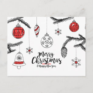 Merry Christmas & Happy New Year Postcard