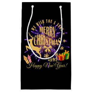 Merry Christmas Happy New Year  Small Gift Bag