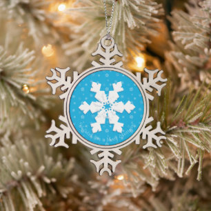 Merry Christmas! Happy New Year! Snowflake 2024 Pewter Christmas Ornament