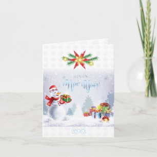 Merry Christmas & Happy New Year! Snowman 2023 Note Card