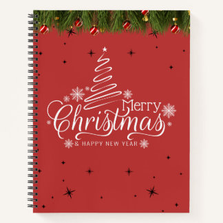 Merry Christmas & Happy New Year Spiral Notebook. Notebook