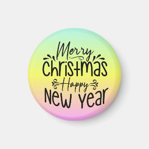Merry Christmas Happy New Year  T-Shirt Magnet