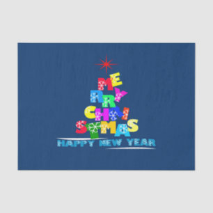 Merry Christmas Happy New Year Tissue Paper