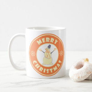 Merry Christmas happy snowman famous coffe style Coffee Mug