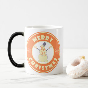 Merry Christmas happy snowman famous coffe style Magic Mug
