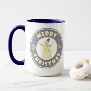 Merry Christmas happy snowman famous coffe style Mug