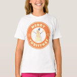 Merry Christmas happy snowman famous coffe style T-Shirt<br><div class="desc">Famous coffe style logo with Merry Christmas typography</div>
