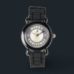 Merry Christmas happy snowman famous coffe style Watch<br><div class="desc">Famous coffe style logo with Merry Christmas typography</div>