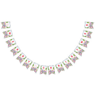 Merry Christmas - Happy Snowmans Christmas Party Bunting