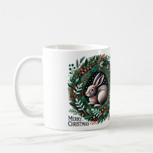 Merry Christmas Hare Coffee Mug