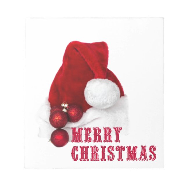 Merry Christmas Hat Notepad (Front)