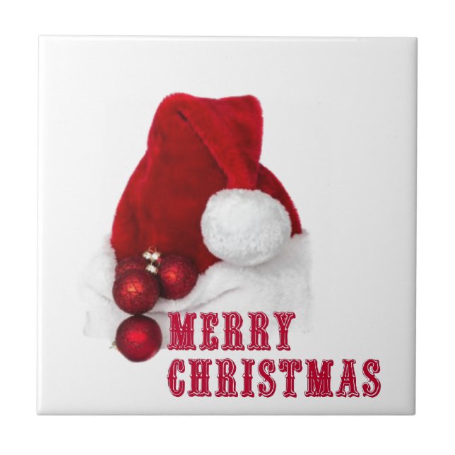 Merry Christmas Hat Tile (Front)