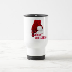 Merry Christmas Hat Travel Mug