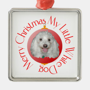 Merry Christmas Havanese Metal Tree Decoration
