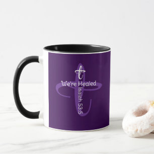 Merry Christmas Healing Bible Verse Cross Mug