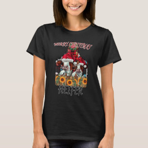 Merry Christmas Heifer Dairy Cow Santa Cow Tag Buf T-Shirt