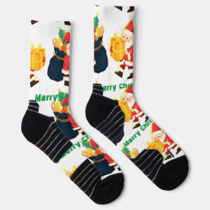 Merry Christmas High-Performance Athletic Crew Socks