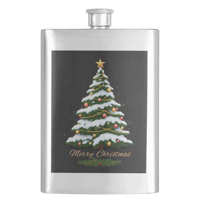 Merry Christmas  Hip Flask (Front)