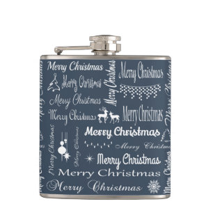 Merry Christmas Hip Flask