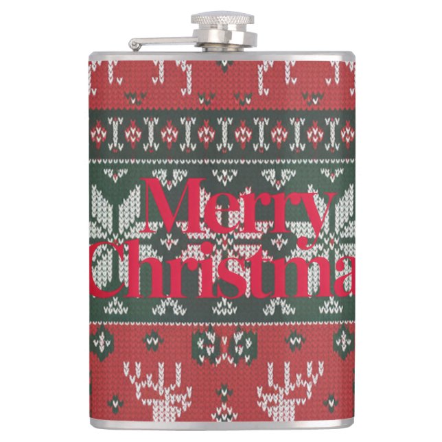 Merry Christmas Hip Flask (Front)