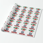 Merry Christmas Hippo Cute Holiday Wrapping Paper<br><div class="desc">A funny holiday hippopotamus above the words Merry Christmas in green and red. I love silly hippo gifts. A great present for someone with a hippo mascot.</div>