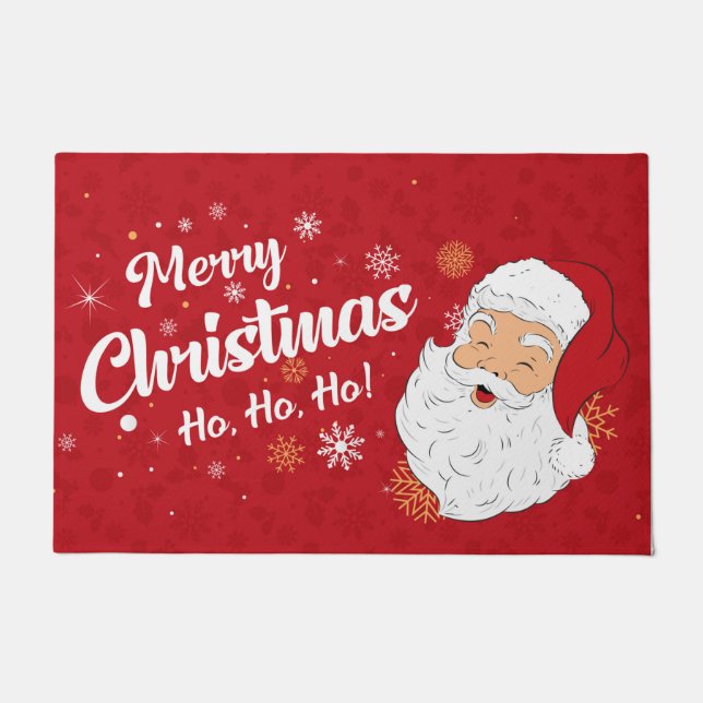 Merry Christmas Ho Ho Ho Santa Doormat (Front)