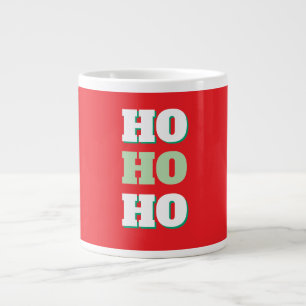 Merry Christmas HoHoHo Party Minimalist Plain Large Coffee Mug