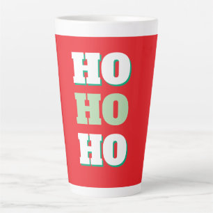 Merry Christmas HoHoHo Party Minimalist Plain Latte Mug