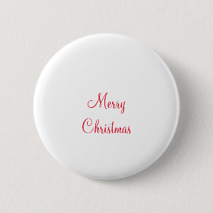merry christmas holiday add family name photo gift 6 cm round badge