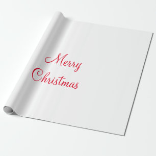 merry christmas holiday add family name photo gift wrapping paper