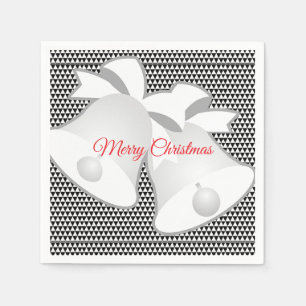 Merry Christmas Holiday Bells Napkin