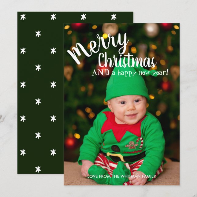 Merry Christmas Holiday Card (Front/Back)