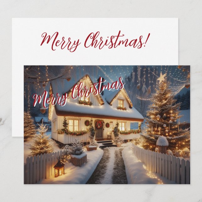 Merry Christmas Holiday Card (Front/Back)